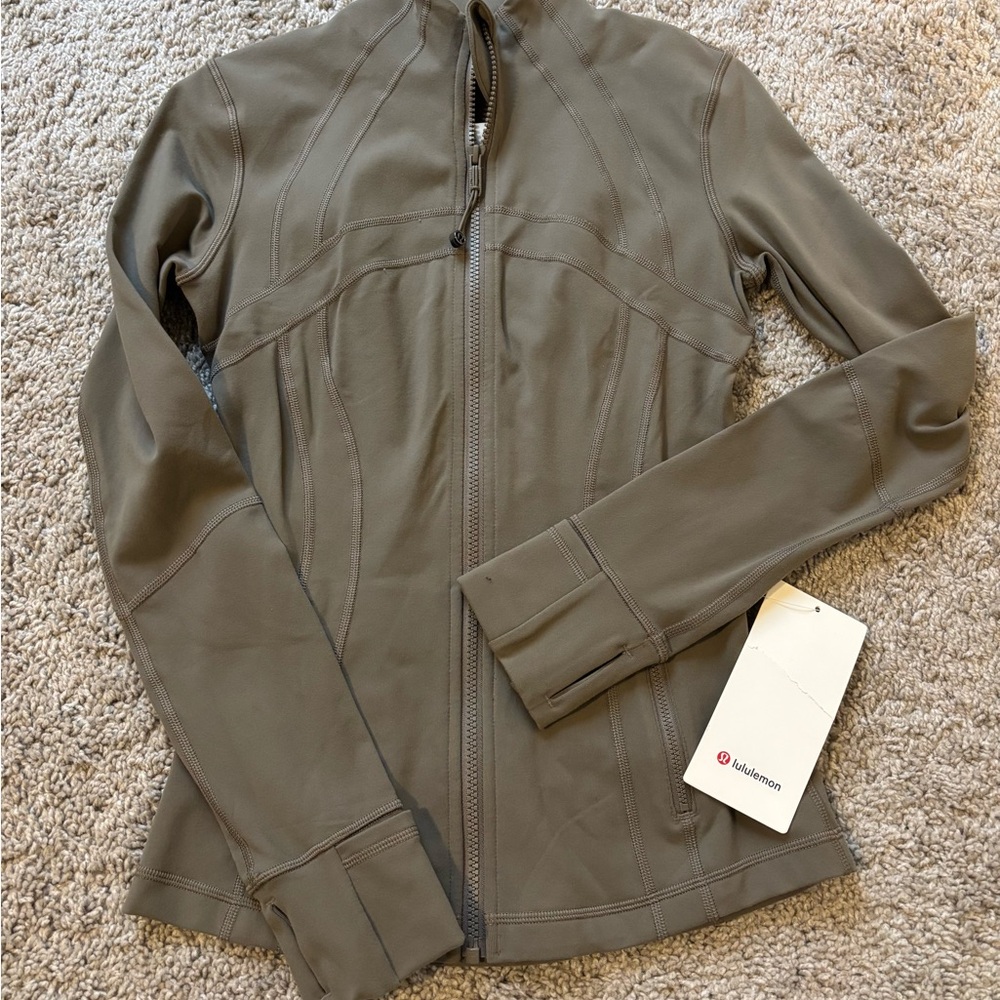 lululemon athletica Gray Utility Jacket with Full Zip and Slim Fit